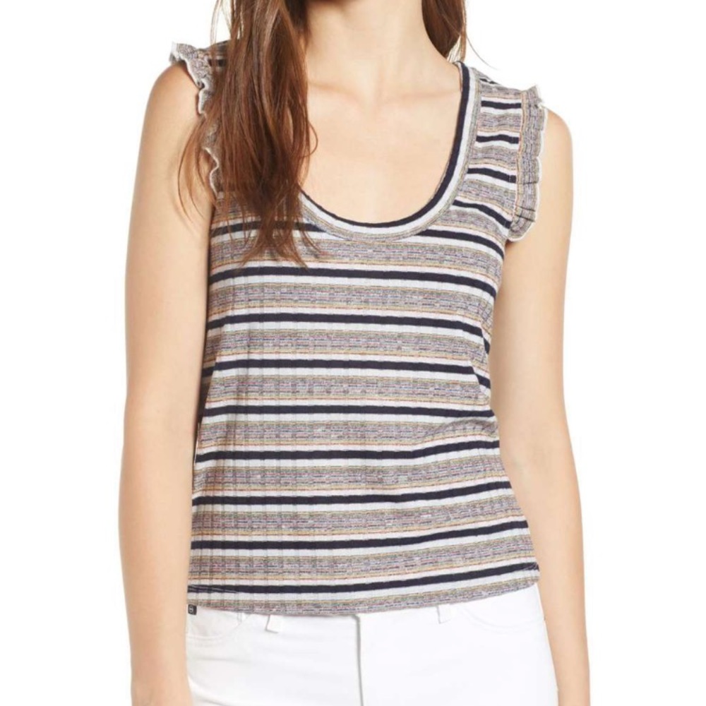 NWT Cupcakes & Cashmere Tank Riffled Size XL